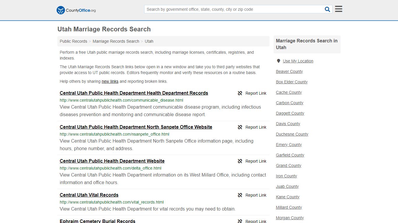 Marriage Records Search - Utah (Marriage Licenses & Certificates)